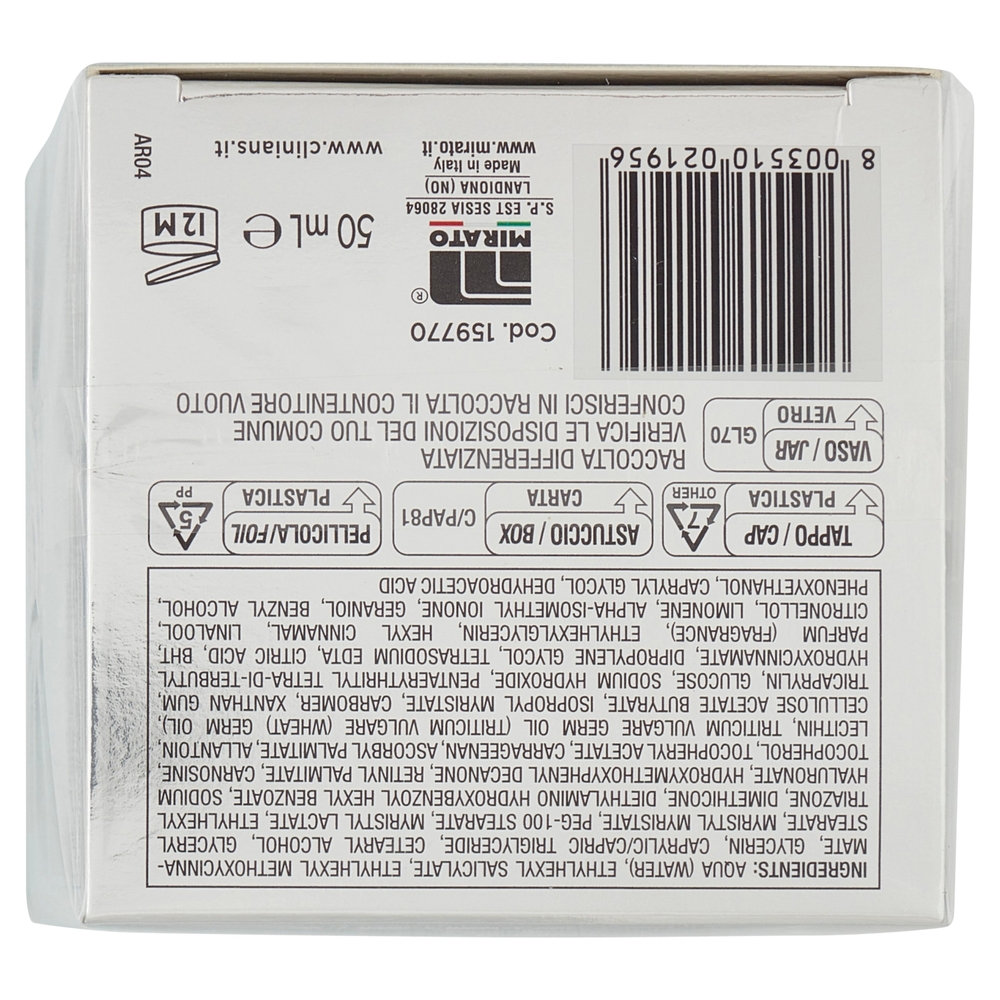 Clinians Intense A Lifting Rughe Trattamento Giorno Antirughe SPF 15 Acido Ialuronico 50 mL